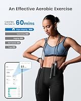 RENPHO Smart Jump Rope with Counter Adjustable Cordless Rope Fitness App Data view 8