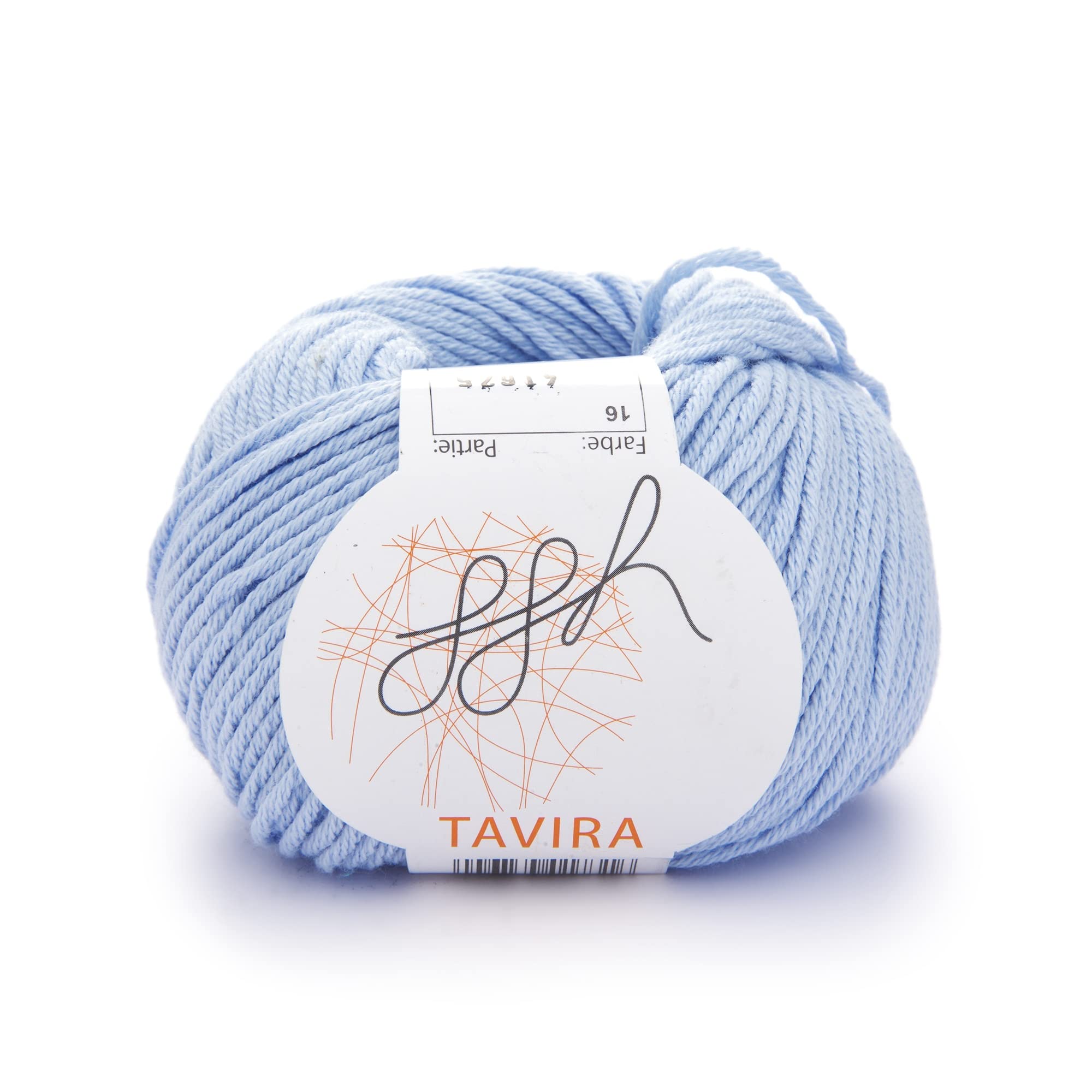 ggh Tavira | Thick cotton for knitting and crochet - suitable as pot flap yarn - 50g ball | Colour 016 - Hellblau