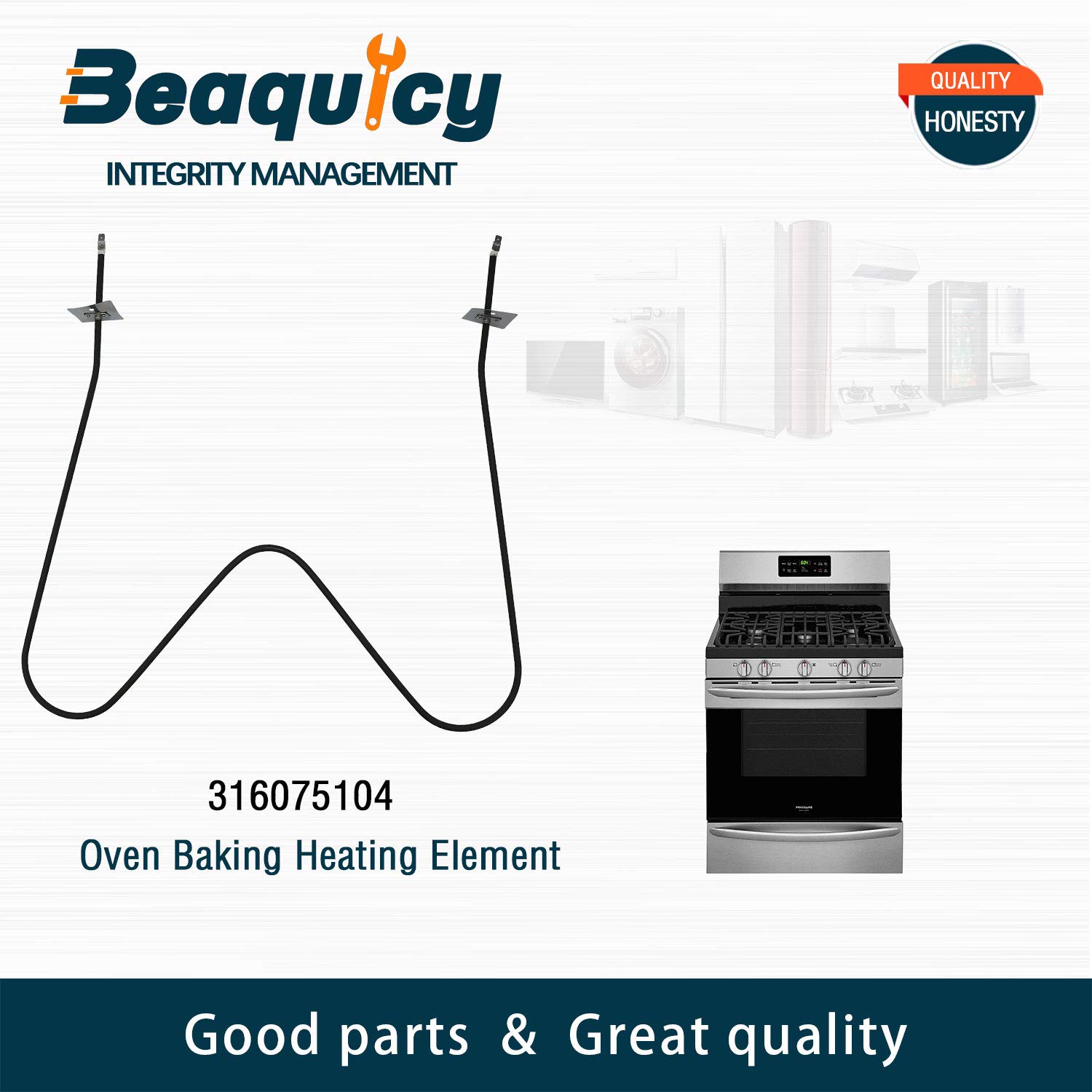 Beaquicy 316075104 Oven Bake Element - Replacement for Kenmore Oven