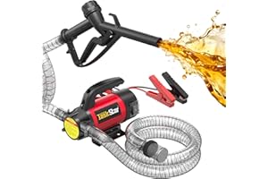 TaskStar Fuel Transfer Pump Kit: 12V 13GPM Electric Diesel Transfer Pump with Fuel Nozzle & Hoses for Diesel Kerosene Transformer Oil, Protable Self-Priming Pump for Home Business Farm