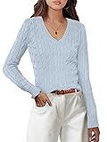ANRABESS Womens Long Sleeve Cable Knit Sweater 2025