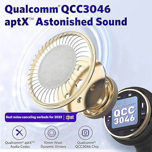 EarFun Air S Noise Cancelling Wireless Earbuds, Qualcomm® aptX™,