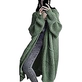GUTPOINT Womens Long Cardigan Sweaters Open Front Oversized Duster with Pocket for Women 2025 Fall Winter Knit Design Coats