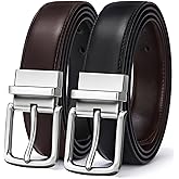BULLIANT Men's Belt,Reversible Belt Adjustable For Gift Men 1.25”-Cut For Fit-2 Sides in 1 Belt(Not 2)