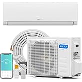 ROVSUN 9000 BTU Wifi Enabled Mini Split Air Conditioner &amp; Heater with Inverter, 20 SEER2 Energy Saving 115V Ductless Split AC Unit with Pre-Charged Condenser, Heat Pump &amp; Installation Kit