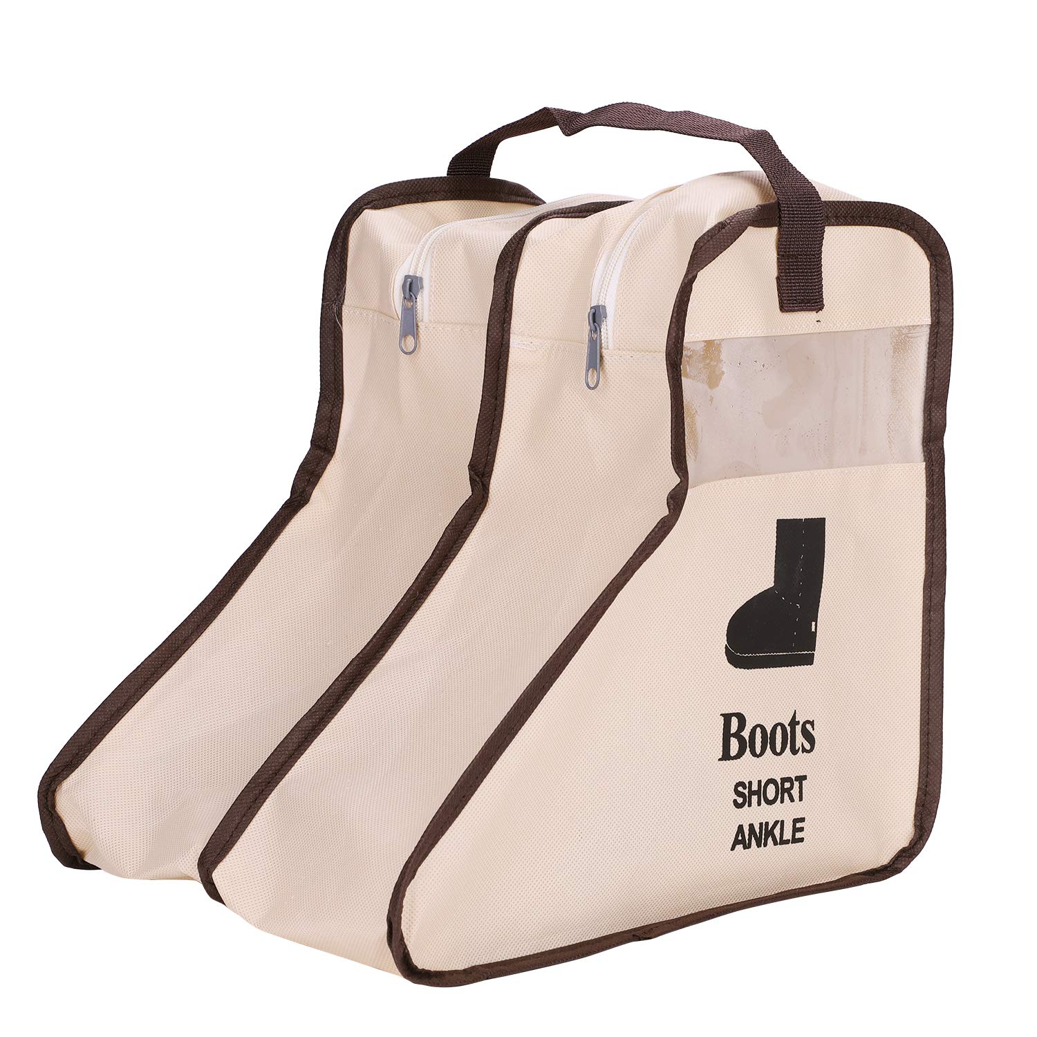 Dustproof Portable Short Long Boot Bag Waterproof Storage Bag with Transparent Window Foldable Boots Cover Protector for Hunting Hiking Fishing