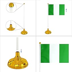 ZXvZYT Nigeria Flag Nigerian Desk Flag Small Mini