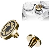 JJC Soft Shutter Release Button for Fujifilm X100VI XT50, Gold Aperture | for Fuji Fujifilm X-M5 X-T5 X-T4 X-T50 X-T30 III II X-PRO3 X100VI X100V X-E5 X-E4 X Half Q3 M9 Sony RX10 IV III Nikon Zf Df