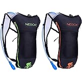 Neboic 2Pack Hydration Backpack Pack with 2L Hydration Bladder - Lightweight Water Backpack Keeps Water Cool up to 4 Hours with Big Storage for Kids Women Men Hiking Cycling Camping Music Festival
