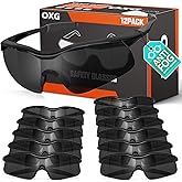 OXG 12 Pack Anti Fog Safety Glasses for Men, ANSI Z87.1 Safety Goggles Impact Scratch Resistant Eye Protection for Work