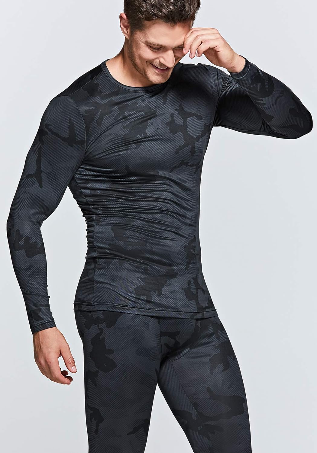 TSLA Men's Thermal Underwear Set, Microfiber Soft Fleece Lined Long Johns, Winter Warm Base Layer Top & Bottom: Clothing