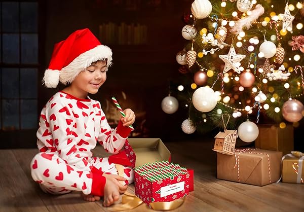 FRUIDLES 24-PACK CHRISTMAS CANDY CANE STICKS SUCKERS, OLD-FASHIONED RED GREEN & WHITE, INDIVIDUALLY WRAPPED, 5.5″ INCH,