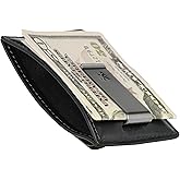 House of Jack Co. Slim Daddy Money Clip Wallet for Men, Minimalistic Front Pocket Wallet with Gift Box, Slim Card Holder, Full Grain Cowhide Leather Wallet, Black