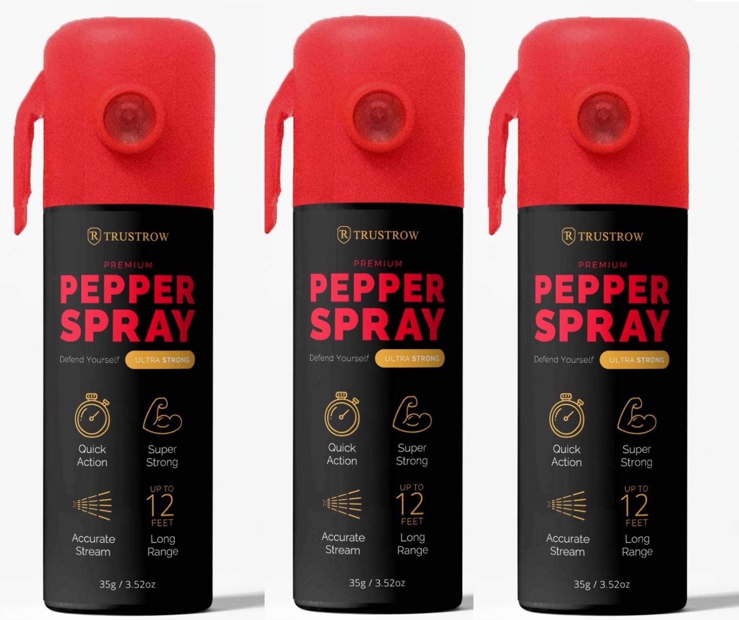 Buy TRUSTROW Ultra Strong Pepper Spray Pack of 3 for Self Defence