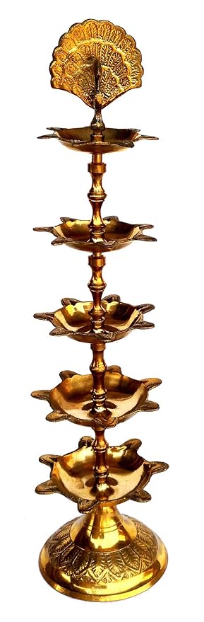 Rastogi Handicrafts Pure Brass Diya (Puja Lamp) Hindu Pooja Article ,Diyas , Deepak Oil Lamp Hindu Pooja Article