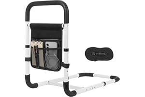 AKOZLIN Bed Rails for Elderly Adults Bed Assist Rails with Storage Bag,Fall Prevention Guard Fixing Strap Adjustable Safety B