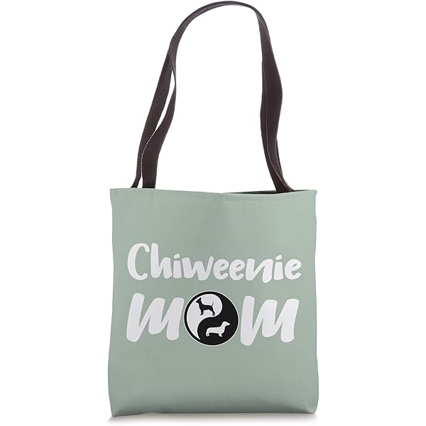 Chiweenie Mom Tote Bag - Gift For Mothers Of Chiweenie Dogs With Yin Yang Design