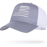 FYBW XXL Men’s American Flag Trucker Hat,Flag Mesh Back Baseball Cap,Lightweight Summer Outdoor Sports Cap