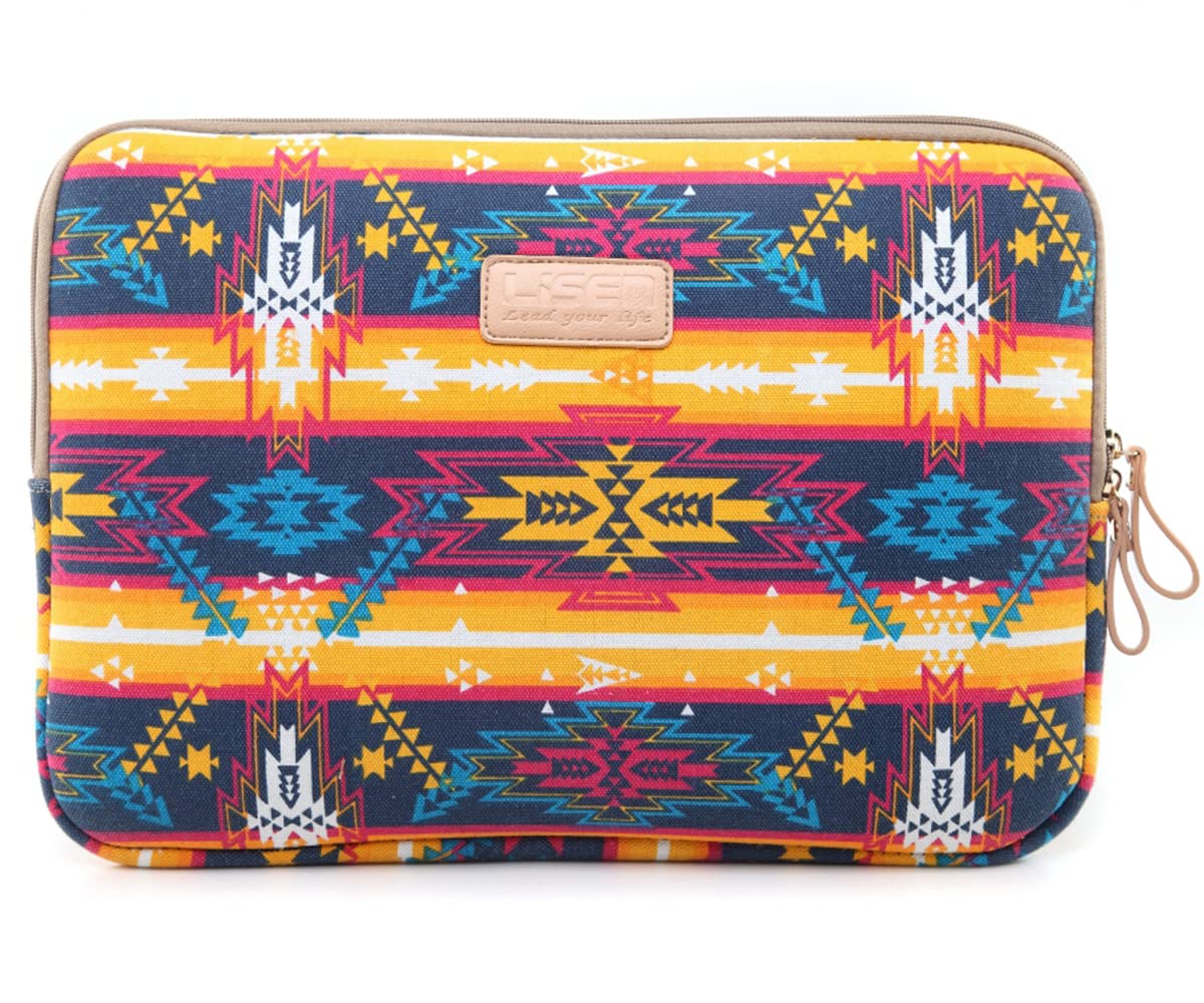 fdsmall Laptop Sleeve, 13-13.3 Inch Notebook Carrying Case - Waterproof, Shock Resistant Bag - Indian style