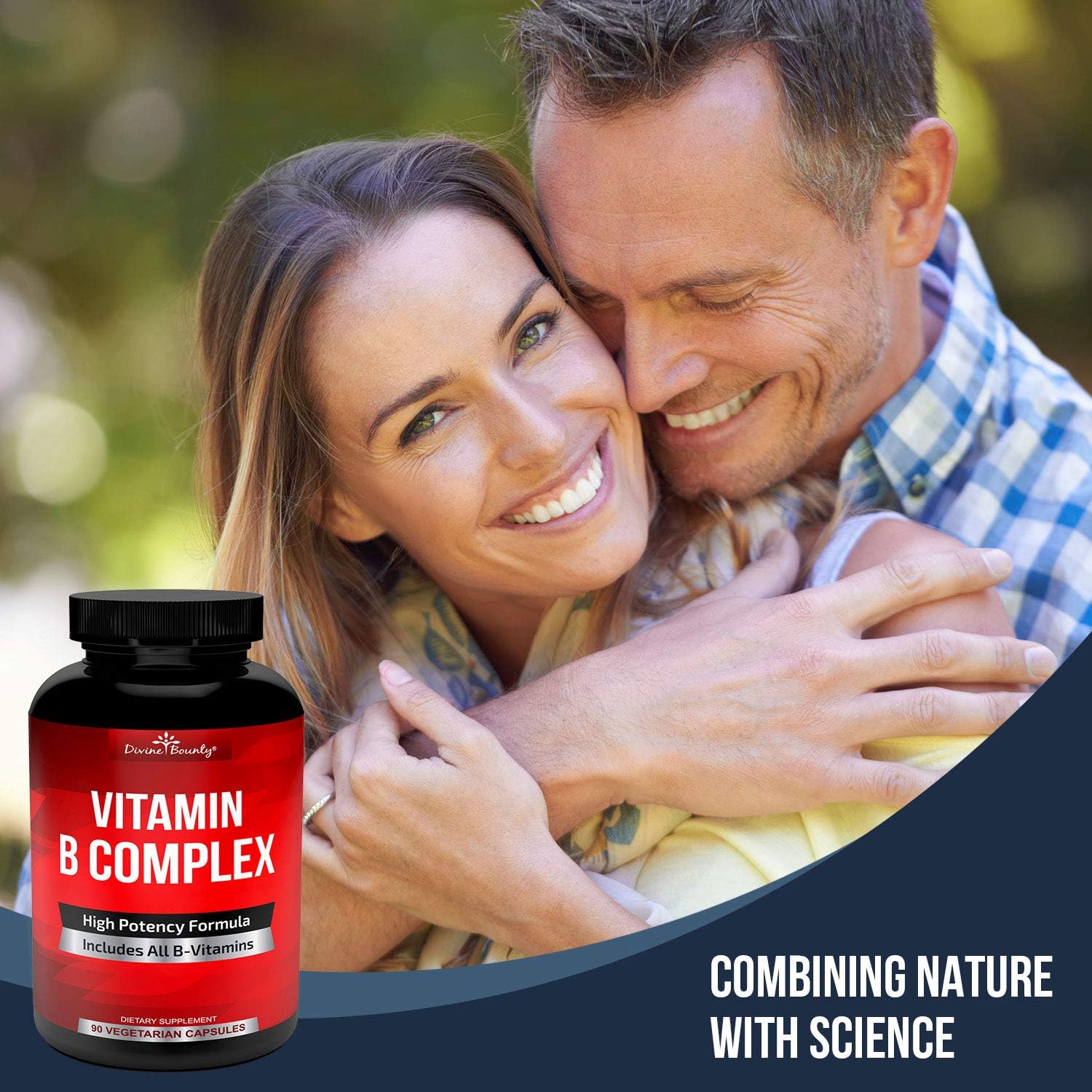Super B Complex Vitamins - All B Vitamins Including B12, B1, B2, B3, B5, B6, B7, B9, Folic Acid - Vitamin B Complex Supplement - Support Healthy Energy Metabolism - 90 Vegetarian Capsules: Health & Personal Care