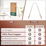 Y-Kelin Copper Tongue Scraper Brush Set - 2 Pcs for Oral Care view 2