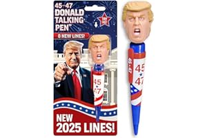 OUR FRIENDLY FOREST Donald Trump Talking Pen – Top Easter Basket Stuffers for Men, Funny Trump Merchandise & Real Voice Novelty Pen, Easter Political Gag Gift for Him, Supporters & Collectors (Trump 2025)