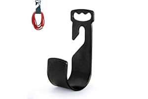 Sageme Hose Hanger - Durable Rust-Free Wall Mount Holder for Garden Hose & Reel (Black)