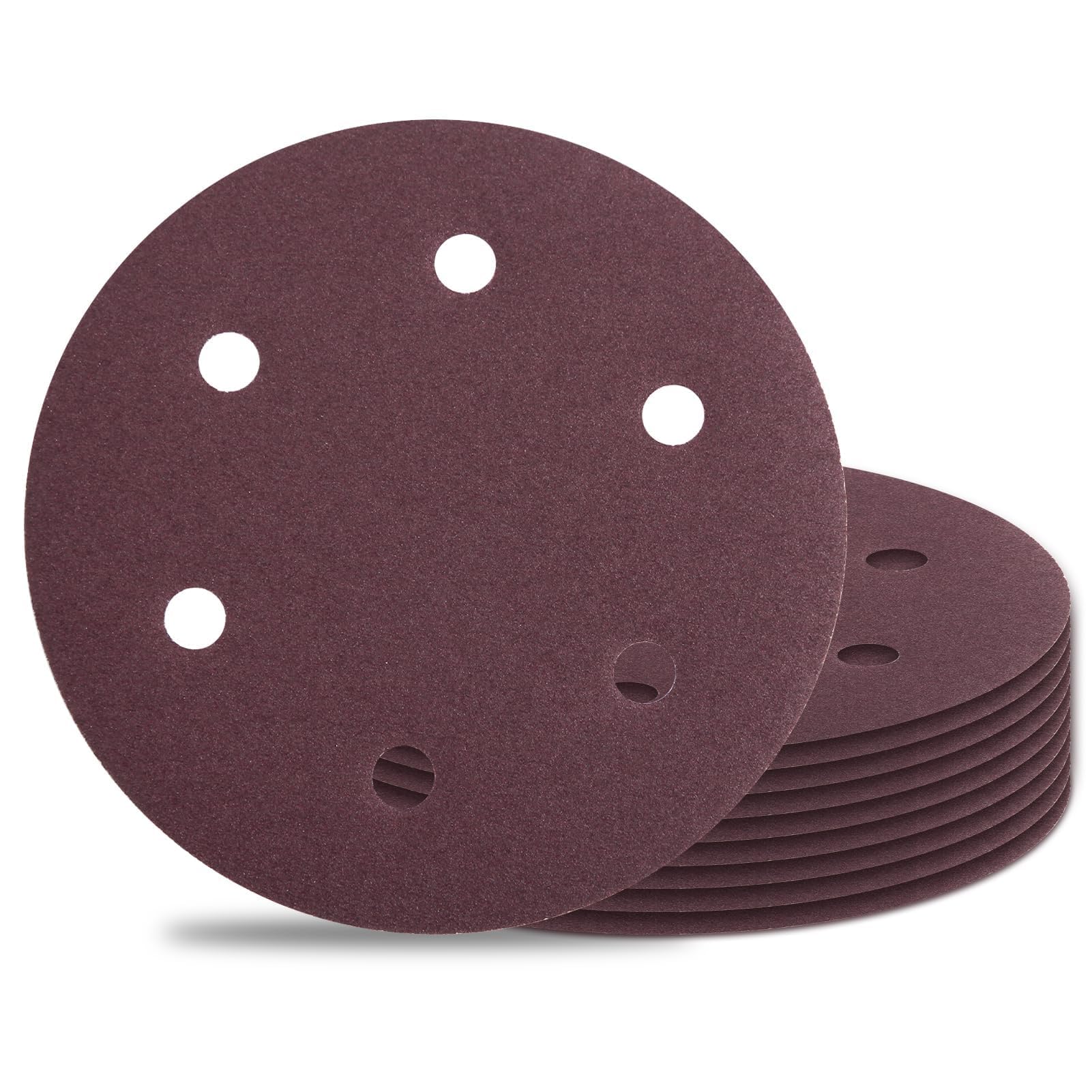 SPEEDWOX 10PCS 100 Grit 9 Inch 6 Hole Sanding Discs 9 Inch 6 Hole Hook-and-Loop Sanding Discs 9" Round Abrasive Disc Hook and Loop Sandpaper Aluminum Oxide Hook and Loop for Drywall Sander — image 1