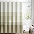 jinchan Ombre Wood Taupe Striped Shower Curtain Waterproof Fabric Shower Curtains for Bathroom Gradual Color Minimalist Design Modern Neutral Luxury with 12 Hooks 70x72 Inches