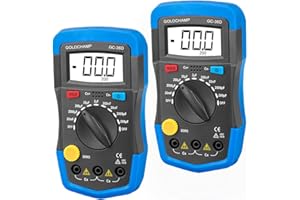 GOLDCHAMP Capacitance Meter Capacitor Tester Digital Multimeter 200pF-20mF Capacitance Handheld Multimeter with Multifunction Tester Manual Range Measurement Tool, Backlight, Data Hold GC-36D*2pcs