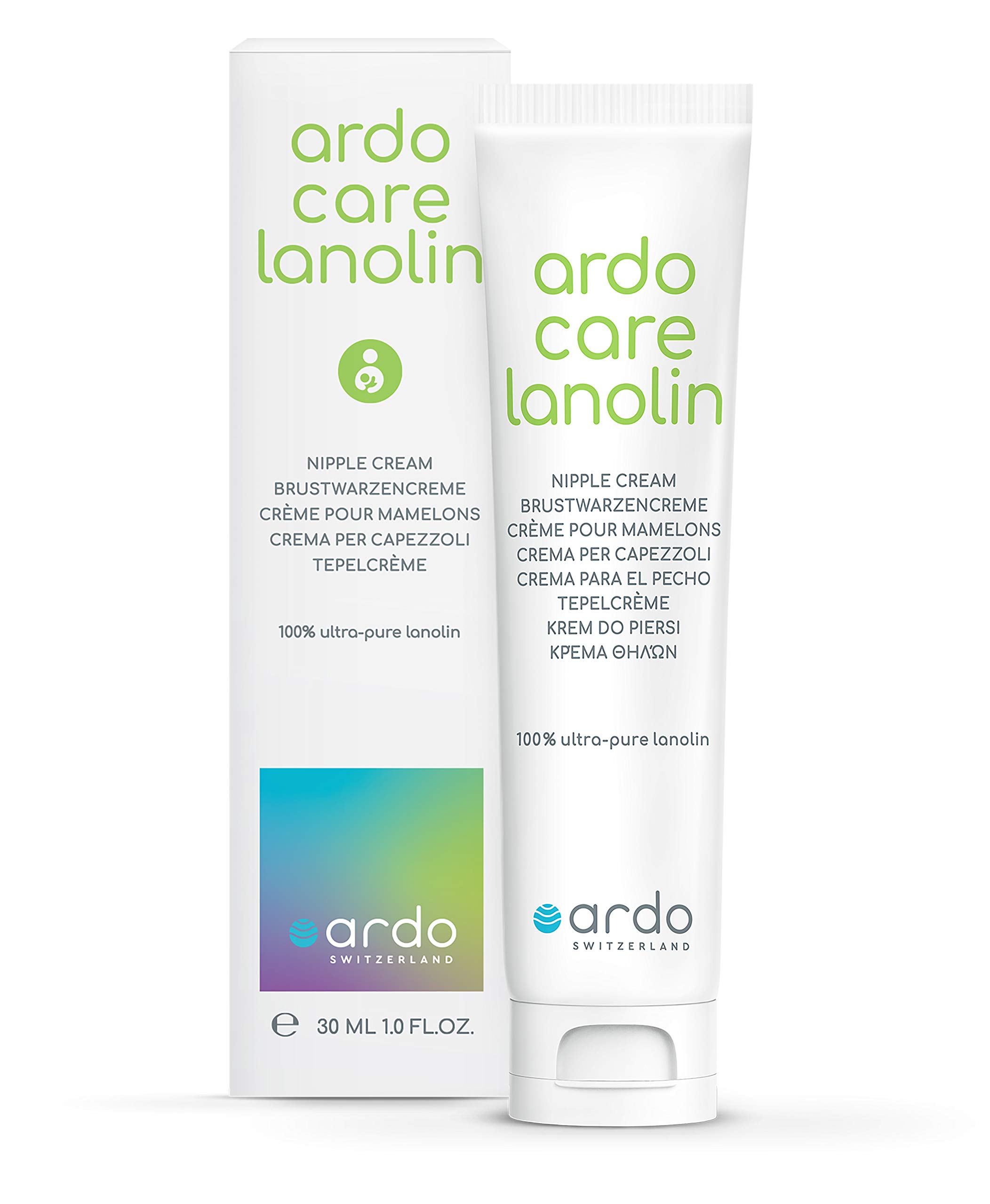 ARDO Care Lanolin Nipple Cream 30ml. Medical Grade Breastfeeding Nipple Balm For Sore, Cracked Nipples. Made With 100% Ultra-Pure Lanolin. Rapid Relief Breast Nipplecream For Nursing. (1 x 30ml)