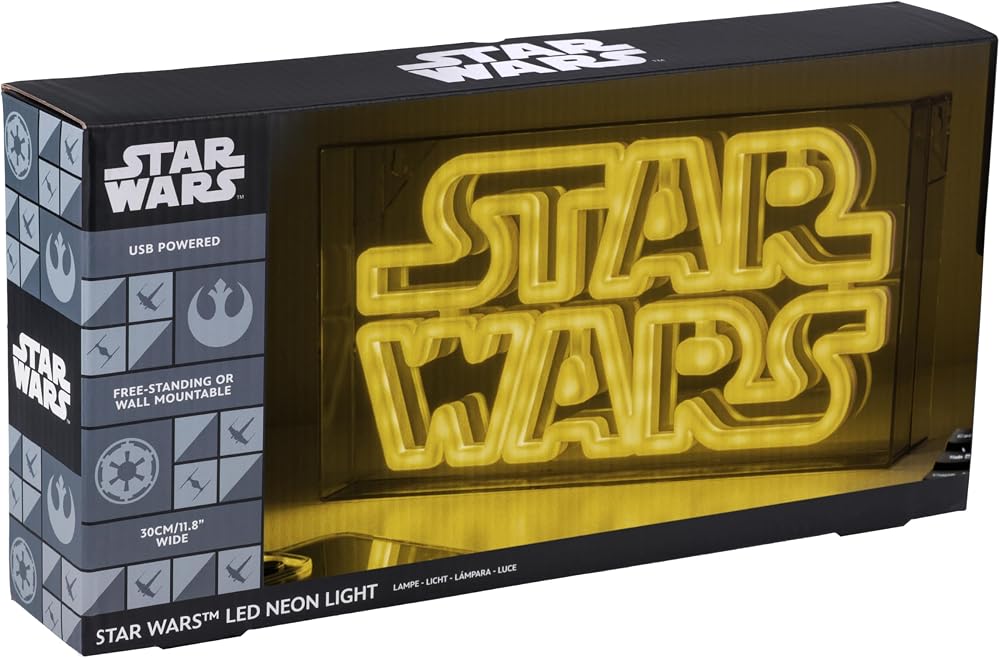 Paladone Star Wars LED Neon Light Officially Licensed Yellow