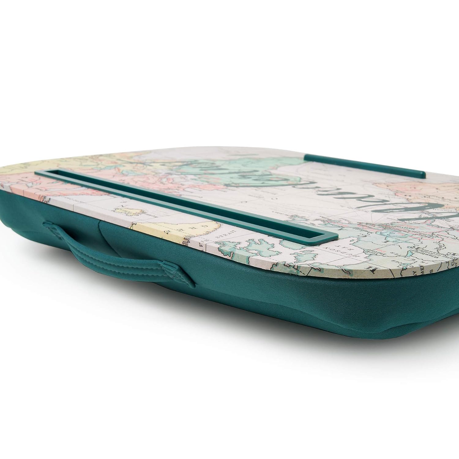 Legami - Laptop Stand, 44 x 33.5 cm, Laptop Tray, Slot Holder for Tablet Travel Theme, Soft Cushion with Padding, Side Handle - Image 3