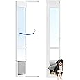 Large Dog Door for Sliding Glass Door, Openable Doggy Door for Sliding Glass Doors, All-Metal Framed, Adjustable Height 91 7/16" to 96" - Large Tall