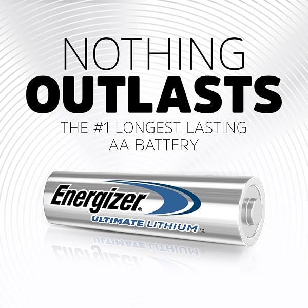 ENERGIZER ULTIMATE LITHIUM AA BATTERIES, 24 PACK, 1.5V LONG-LASTING FOR HIGH-DRAIN DEVICES, CAMERAS & FLASHLIGHTS