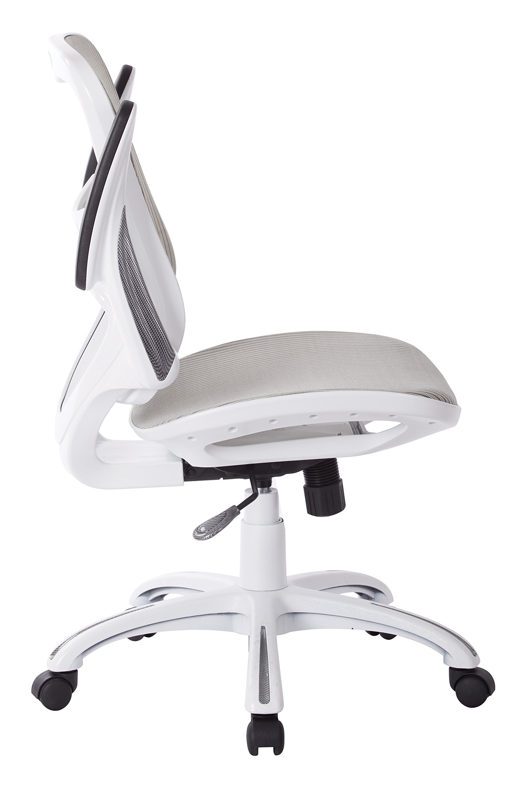 Office Star Mesh Back & Seat, 2-to-1 Synchro & Lumbar Support Managers Chair, White