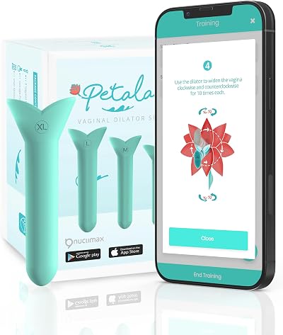 nuClimax Silicone Pelvic Floor Muscle Dilators - 5 Piece Kit with App