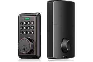 Keyless Entry Door Lock with Keypad - Electronic Keypad Deadbolt - Keyed Entry, Auto Lock, Anti-Peeking Password - Electronic Door Lock - Easy Installation - Oil-Rubbeb Bronze -ApeStellar
