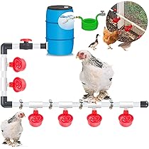 Abreuvoir économique Kit De 8 Abreuvoirs Automatiques Pour Poules - DIY Avec Perceuse - Pour Poules, Cailles, Canards Abreuvoir Automatique Poules