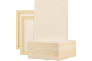 Aodaer 8 Pack Wood Panels 8 x 10 Inch Wooden Panels Canvas Unfinished Craft Wood Boards Panels for Art Crafts Acrylic and Oil Painting Pouring DIY Projects