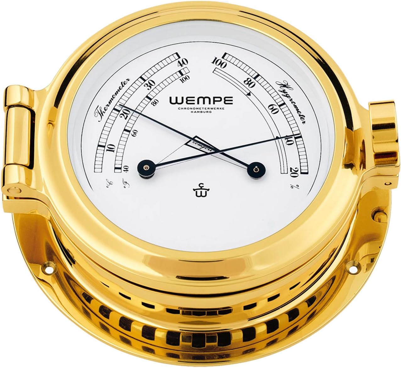 Comfortmeter Nautical Brass Thermometer Hygrometer 120 MM Diameter