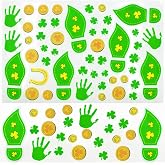 500PCS Leprechaun Footprint Stickers, St. Patrick&lsquo;s Day Floor Decals | For Floor, Wall, Stairs - St. Patrick's Day Party Decorations