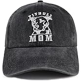 Kamaple Proud Pitbull Mom Hipster Unisex Denim Jeans Adjustable Baseball Hat Hip-Hop Cap for Women