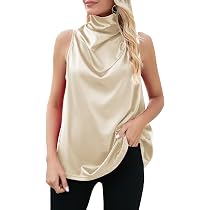Famulily Sleeveless Turtlenecks for Women Cowl Neck Sleeveless ...
