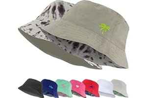ADDIE & TATE Kids Bucket Hat for Girls & Boys, Packable Fun & Cool Reversible Beach Sun Teen Toddler Bucket Hat - Ages 3-14 Years