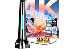 HIDB 2025 Upgraded TV Antenna for Smart TV, TV Antenna Indoor Outdoor, Long Range Reception HD Antenna, HD Digital TV Antenna Indoor, Easy Installation and All Smart/Old TVs, Supports 4K 1080P HD VHF UHF