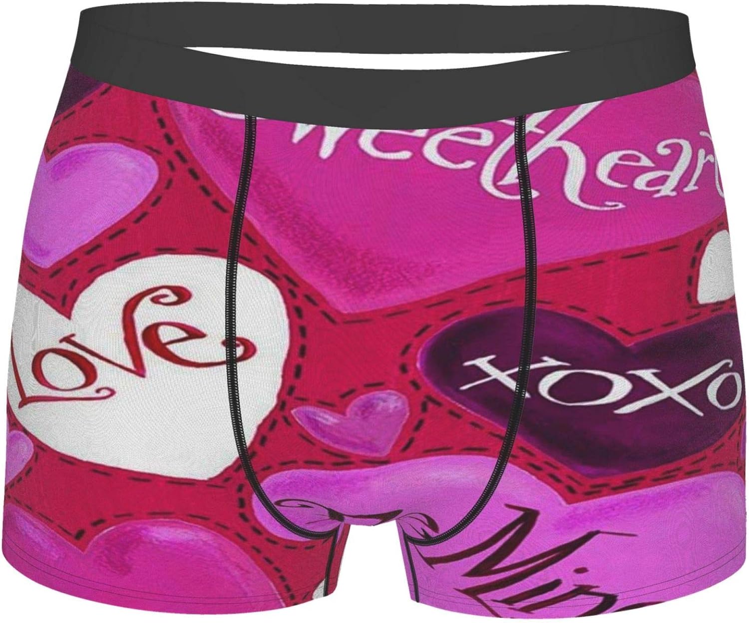 XfaithX Mens Boxer Briefs Underwear Valentines Day Cute Sweetheart Love XOXO Be Mine Pouch Soft