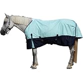 Gallopoff 600D Horse Blanket, 0g No-Fill Waterproof Turnout Rain Sheet | Ripstop Outer, Waterproof Breathable Shell, Smooth Lining, 0g Fill, Keep Dry in Rain &amp; Mud, Tail Flap Coverage, Pasture Use