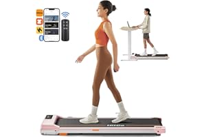 HitGo Under Desk Treadmill - 2 in 1 Walking & Jogging Pad, Portable with Remote Control & App, 2.5HP Compact for Home Office