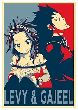 Instabuy Poster Propaganda - Fairy Tail Levy & Gajeel (A) - A3 (42x30 cm)
